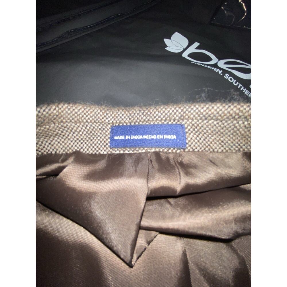 Vintage Stafford Brown‎ Tweed Wool Blazer Sport Coat Jacket Elbow Patch XL SZ 42 - Picture 6 of 12